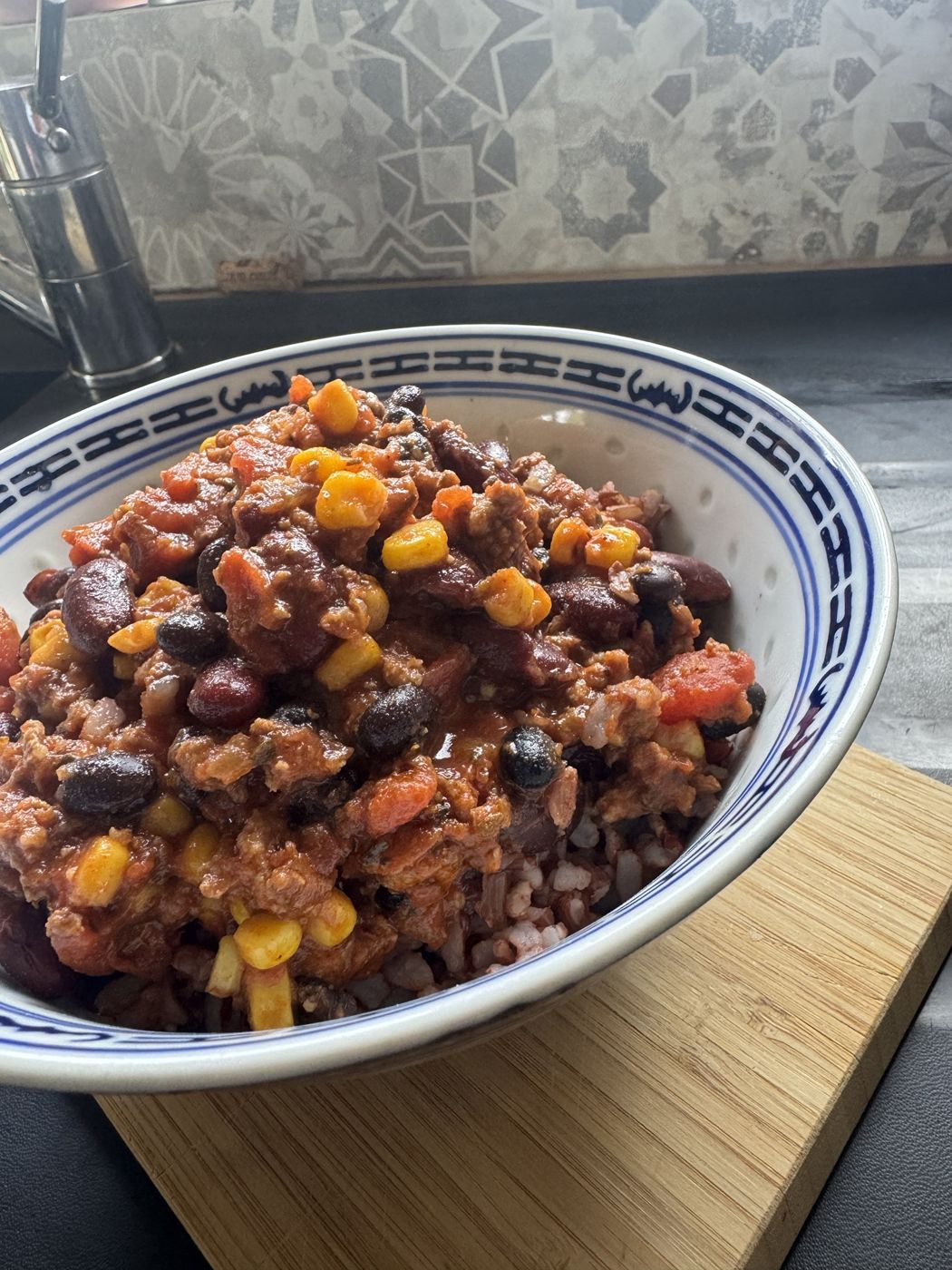 Chili maison et riz complet